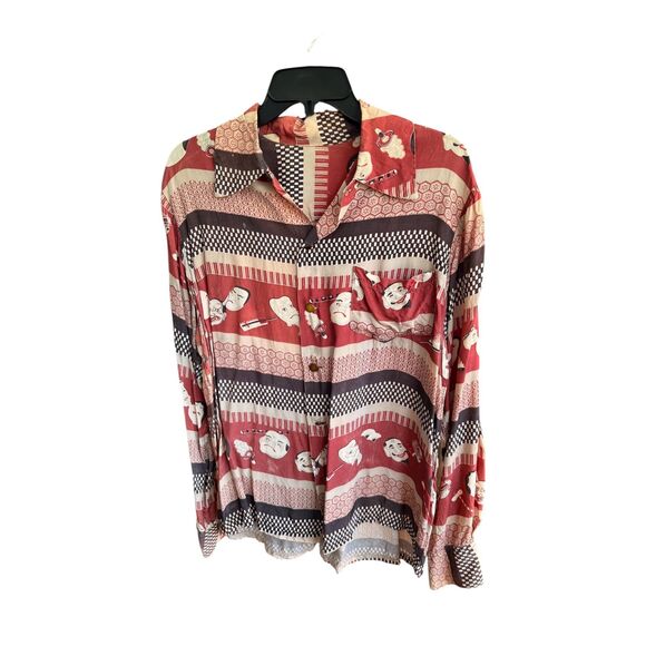 Upcycle Patchwork Shirt Bode Inspired / Damaged / For Repair / Textile Art Piece - Picture 1 of 9